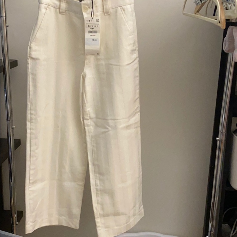 Zara high rise wide leg pants